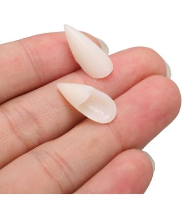 gernie Deluxe Fangs Cosplay Dentures Movie Props 2Pcs 0.7In White Halloween Kit Frightfully Zombie Teeth Eerie Vampire Grips Supplies Halloween Decoration - Buy Online on GoSupps.com