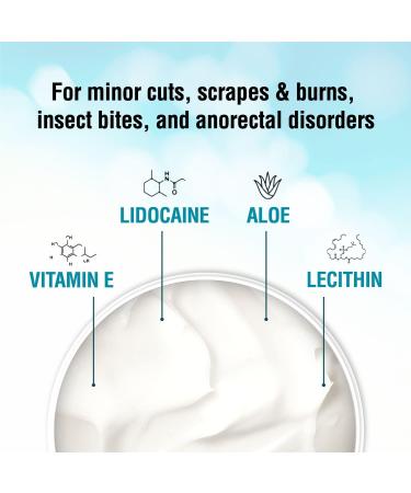 Ebanel 5% Lidocaine Numbing Cream 5-Pack for Hemorrhoid Treatment - Maximum Strength Topical Anesthetic with Aloe Vera and Vitamin E - 1.35 Oz each - Buy Online on GoSupps.com