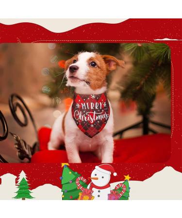 2PCS Washable Dog Christmas Bandana Set for Small Medium Pets - Festive Triangle Scarf for Dogs & Cats - Holiday Accessories & Party Decoration - Buy Online on GoSupps.com