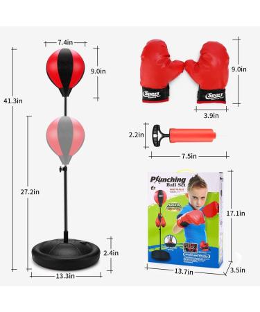 Punching Bag for Kids with Boxing Glove - Adjustable Height Stand | Fun & Exercise for 3-8 Year Olds | Perfect Gift Idea - Buy Online on GoSupps.com