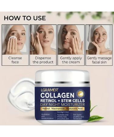 Lgramer Retinol Cream Day and night moisture cream for firming skin care creamy texture light and nongreasy 24 hours hydrating Suitable for all skin types 30 ml 30 g 1er Pack - Buy Online on GoSupps.com