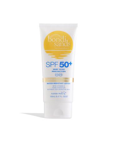 Bondi Sands Fragrance Free Sunscreen Lotion SPF 50+ | Non-Greasy Broad-Spectrum Formula Moisturises Soothes and Protects Skin Water Resistant Up To 4 Hours Vegan + Cruelty Free | 150 mL/5.07 Oz SPF 50+ 150 ml (Pack of 1)