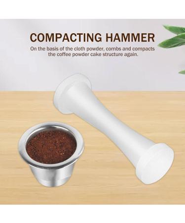 Coffee Tamper with Push Button | Professional Lightweight Powder Distributor | Food Grade PP Easy to Clean - Buy Online on GoSupps.com