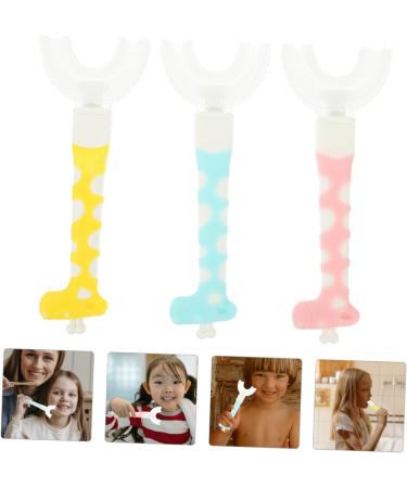 Buy Kombiuda 3-Piece Children's U-Shaped Silicone Toothbrush Set | Heated Eye Pads & Food-Grade Silicone Cleaning Tools for Kids | Safe & Effective Oral Care - Buy Online on GoSupps.com