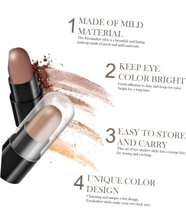 Outanaya 1box 12 Shadow Box Glitter Eyeshadow Stick Woman Plastic Charming Highlight Stick - Buy Online on GoSupps.com