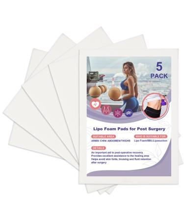 5 Pack Lipo Foam Pads Lipo Foam Board Bauch Flatation Foam Board Fat Suction Realing Soft pads lumbar spine white/opulent garden