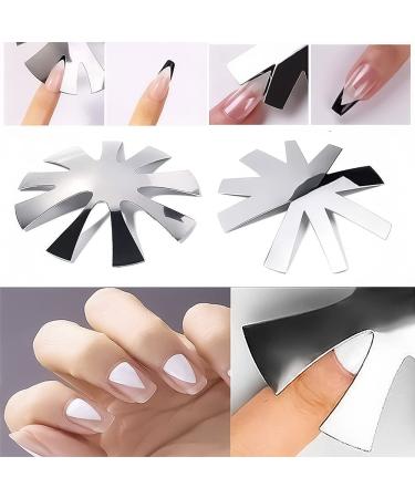 French Smile Liners - Stainless Steel V-Shape & U-Shape Nail Art Cutter for Perfect French Tips - Buy Online on GoSupps.com