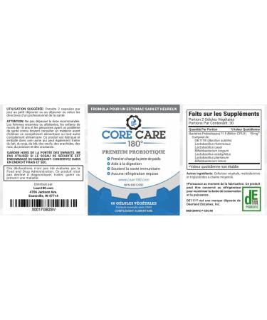 Core Care | Best Probiotic for Men and Women | Improve Digestive Stomach Health Bloating Constipation Gas | Supports Weight Loss | Lean 180 30 Day Supply - Buy Online on GoSupps.com
