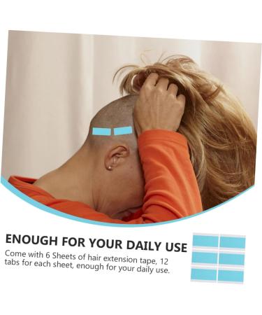 DOITOOL 6 Sheets supplies water proof film hair extensions patch Accessories adhesive tape sticker Reissue block Adhesive strip double sided pu double sided tape wig 2.5x1.5cm Assorted Color - Buy Online on GoSupps.com