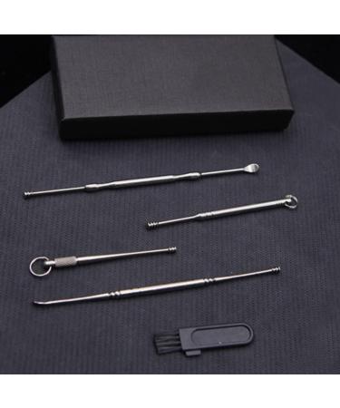 DOITOOL Earwax Removal Tool 4pcs Titanium Alloy Double-Headed Earscoop Set - Ear Cleaning Kit for Ear Care (Random Style Silver) - Buy Online on GoSupps.com