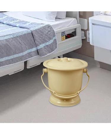 yotijay Chamber Pot with Lid Bedpan Spittoon Indoor Splashproof Pee Potty Urinal Bottle Light Yellow - Buy Online on GoSupps.com