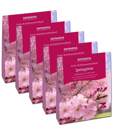 Natural cosmetics colour & fragrance changing bath value pack "Springtime" 5x 100 g