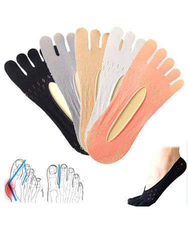 Rsaveld Sock Align Toe Socks for Bunion Orthoes Bunion Relief Socks Projoint Antibunions Health Sock(5pairs). (5pairs)