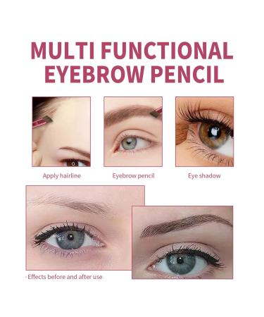 4D Hair Stroke Brow Stamp Brush - Dark Brown | Multifunctional Ultra-Thin Angled Brush for Brow Powders, Creams, Gels, and Waxes - Buy Online on GoSupps.com