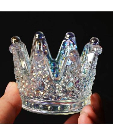 Kalolary 2Pcs Crown Glass Dappen Dish Set: Nail Art Acrylic Liquid Powder Cup & Pen Holder - Multi-Colored - Buy Online on GoSupps.com