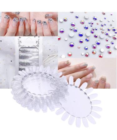 Solustre Acrylic Clear Round Nail Art Tips Display Wheel - 10pcs DIY Tool for Kids & Home Salon - Buy Online on GoSupps.com