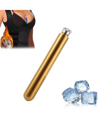 Bodice Chiller Tube Bodice Chiller Corset Cooler Portable Bodice Chillers Metal Bodice Chiller Copper Bodice Cooler with Cover (Gold)