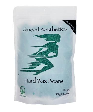 Speed Aesthetics Professional Hard Wax Beads 500g Aloe Vera Rosin Free Wax Beans For Pain Free Hair Removal Stripless Waxing Pellets For Full Body Hair Removal