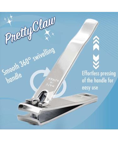 PrettyClaw Stainless Steel Nail Clipper Set - Sharp Edge Finger and Toe Nail Cutter Trimmer (Curve & Straight Edge) - Buy Online on GoSupps.com