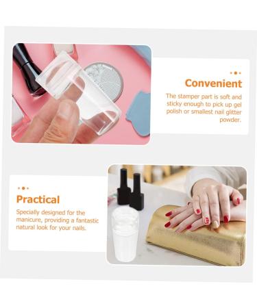 FRCOLOR Silicone Nail Tools 2 Sets Nail Stamp Handle Abs Soft Head Clear Nail Stamper 6.2X3X3CM Assorted Color - Buy Online on GoSupps.com