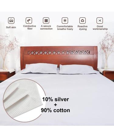 Emiif Grounding Sheet with Cord | Organic Cotton & Silver Fiber | Natural Wellness - 68.6 x 132.1 cm | International Shipping Available - Buy Online on GoSupps.com