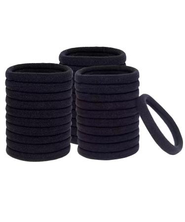 60 Pack Seamless Hair Ties & Black Elastic Bands by WerkaSi - Ponytail Holders for Women/Girls - Buy Online on GoSupps.com
