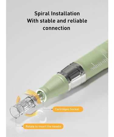 Puicmlna Microneedling Pen with 12 Disposable Needles - 0.1mm Size - 42-pin, 36-pin, 12-pin, Nano Cartridges Included - Buy Online on GoSupps.com