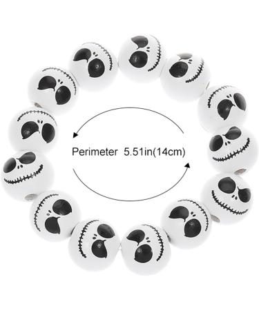 VSILAY LIANXUE Halloween Wood Pearl Bracelet - Fashionable Wrist Jewelry for Women & Girls | Perfect for Horror Parties with Pumpkin & Spider Web Design - Buy Online on GoSupps.com