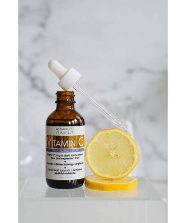 Advanced Clinicals Vitamin C Anti-Aging Serum 1.75 oz - Brighten & Revitalize Skin - Buy Online on GoSupps.com