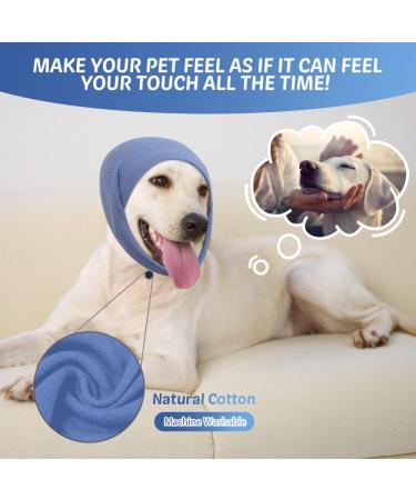 Comfort Soothing Ear Protection for Dogs & Cats | Earmuffs for Ear Care | Winter Hat - Blue M - Buy Online on GoSupps.com