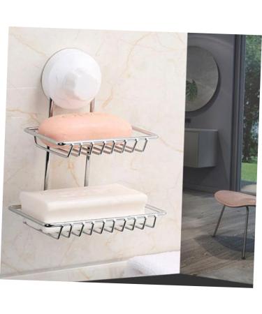 Ciieeo vacuum No punching Vacuum Suction Cup Soap dish soap dish Soap Holder soap holder Soap Box Soap Dish Holder double layer Waterproof Soap Dish Holder Soap Dish water proof - Buy Online on GoSupps.com