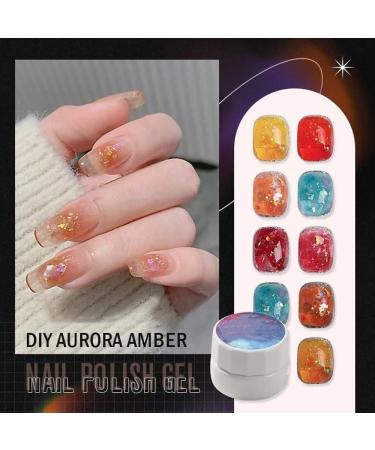 8 ml DIY Aurora Bernstein Nail Polish Gel - Reflective Glitter & Soak Off LED UV Gel for Unique Shiny Nails | International Shipping - Buy Online on GoSupps.com