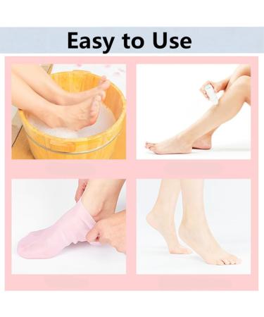 SamHeng Moisturizing Socks for Women and Men 2 Pairs Silicone Gel Socks Overnight Spa Socks Silicone Heel Sock for Repairing Dry Feet Cracked Heel and Softening Rough Skin (Nude+White M) - Buy Online on GoSupps.com