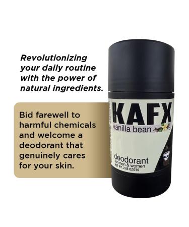 Natural Deodorant for Women and Men - Vanilla Bean Odor-Fighting Coffee Oil Organic Baking Soda-Free Aluminum-Free Paraben-Free Dye-Free 2 Pack 2.65 oz/75 g - Buy Online on GoSupps.com