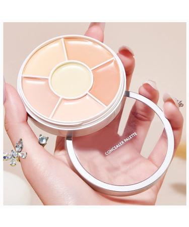 evpct 6 Colors Corrector Correcting Cream Concealer Contour Makeup Palette Set for Mature Skin Pink under Eye Concealer Palette Cream Kit for Dark Circles and Puffiness Trouble Spots Redness 0.32 Ounce (Pack of 1) 03-Lig...