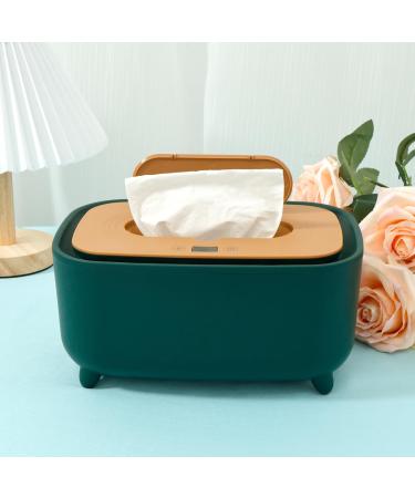 Wipe Warmer Large Capacity Baby Wipe Warmer Intelligent Adjustable Temperature Infant Wipes Heater Top Heating Bottom Moisturizing Wipe Warmer for Babies Infants CA Green