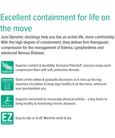 Juzo Dynamic Varin 3512 Knee Highs 30-40 mmHg Open Toe Silicone Band Black 3 Petite - Optimal Compression for Comfort - Buy Online on GoSupps.com