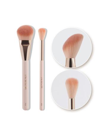 Face Brush for Blush Bronzer and Contour Highlighter Makeup Brush Set for Flawless Face Makeup Application - Vegan & Cruelty-Free (Face Brush + Blender)