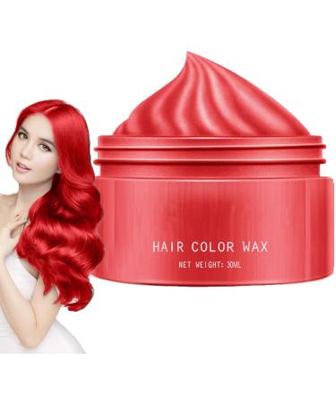 Temporary Hair Color Wax Temporary Hair Dye WaxTemporary Hairstyle Cream Dye Temporary modeling natural color hair dye wax for men women all ages friends beautician Red E - Buy Online on GoSupps.com
