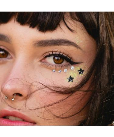 Self Adhesive Rhinestone Gems for Face - Sparkling Stickers for Makeup Hair & Crafts | Crystal Star & Pearl Designs - International Shipping Available - Buy Online on GoSupps.com