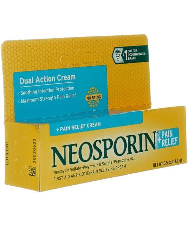 Neosporin Plus Pain Relief Maximum Strength Antibiotic Cream 0.5 oz - Buy Online on GoSupps.com