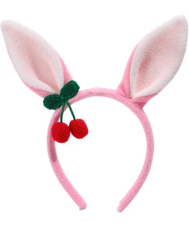 amangul Dangle Crochet Headband with Ear Decor Easter Party Headpiece Carnival Cosplay Costume Unisex(Powdered White Cherr) - Buy Online on GoSupps.com