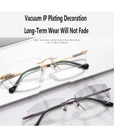Bezax Ultra-Light Frameless Cutting Glasses | Anti-Fatigue Multifocal Computer & Reading Glasses for Seniors | Anti-Blue Light | International Shipping - Buy Online on GoSupps.com