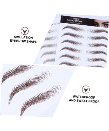 POPETPOP 8 Pcs Eyebrow Stickers Makeup Stickers Hair-like Eyebrows Eyebrow Transfer Stickers Shaping Stencil - Buy Online on GoSupps.com