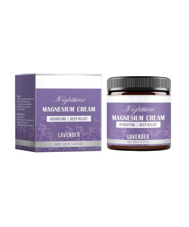 Cr me de Magn sium Lavande Lotion claircissante pour une peau plus claire offrant absorption rapide et soutien apaisant musculaire 120 ml de confort et de luminosit