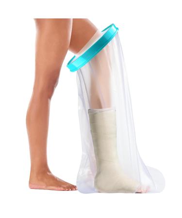 Byzesty plaster protection waterproof leg shower protection leg adult shower protection leg non -slip for bandages plaster associations leg protection shower you hold wounds dry