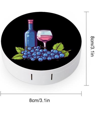 Portable Blueberries Wine Bottle Contact Lens Travel Kit | Cute Contact Lens Case with Mirror for Daily Outdoor Use - Buy Online on GoSupps.com
