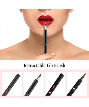 Arqumi 2 Pack Lip Applicator Set - Dual-ended & Retractable Brushes for Lip Gloss Lip Mask Eyeshadow | Perfect Makeup Tools - Buy Online on GoSupps.com
