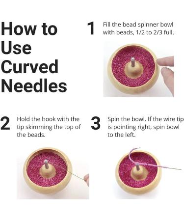 Shop LC Set of 10 Curved Beading Needles - Stainless Steel Seed Bead Needles for Jewelry Making - 5 Inch Big Eye Needles for Bead Spinner Loader - Buy Online on GoSupps.com