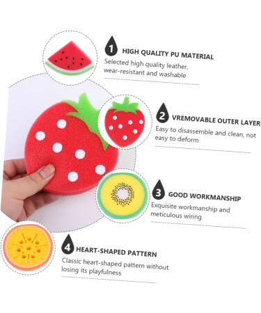 Zerodeko 4 Pcs Children's Bath Sponge Set - Baby & Kids Exfoliating Body Brush - Red Sea Sponges for Bathing - Buy Online on GoSupps.com